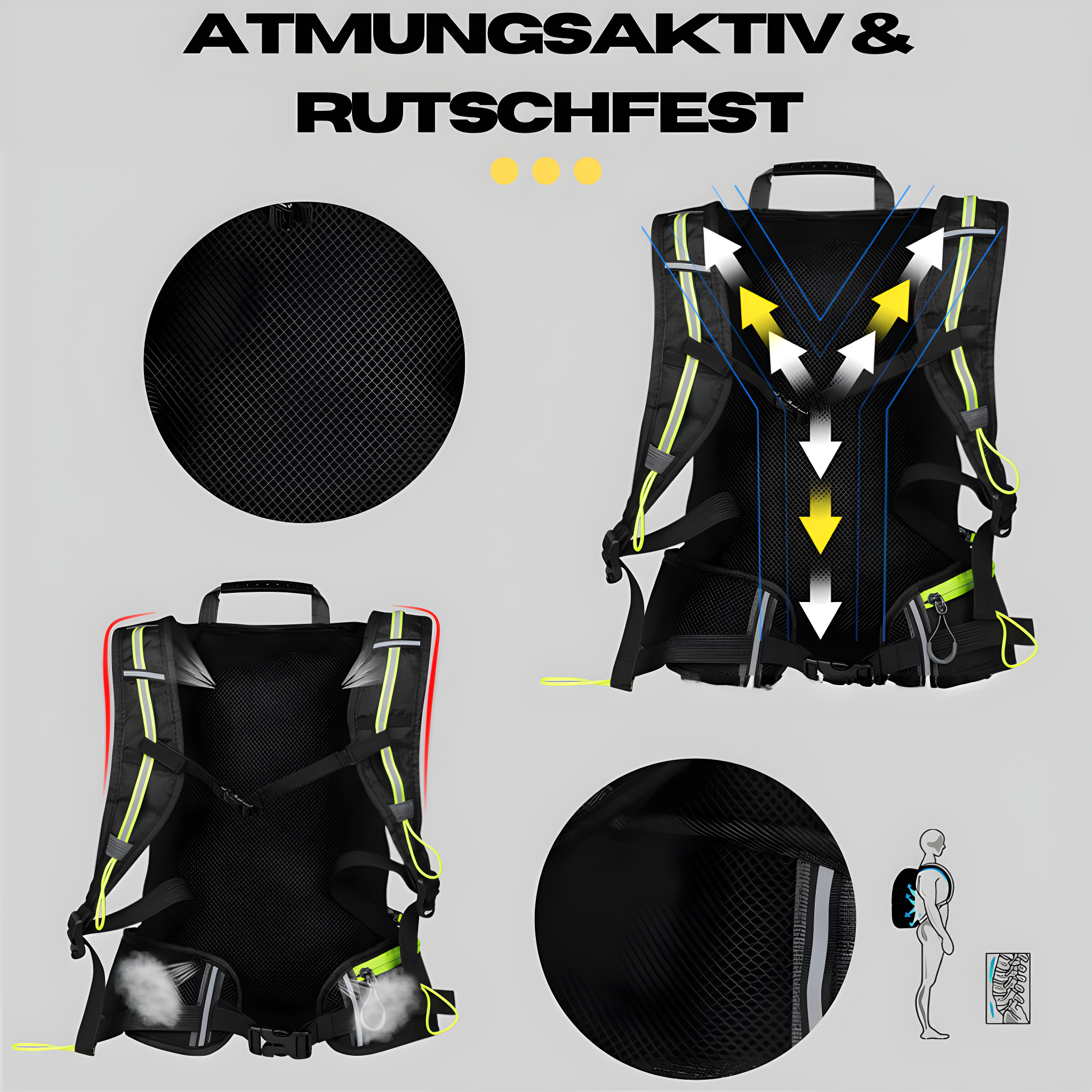 HydroRide – Mochila de hidratación multifuncional con 10 L de volumen y sistema de bebida