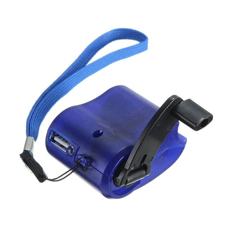 SurvivalCharge – Cargador de emergencia USB portátil con manivela para aventuras al aire libre