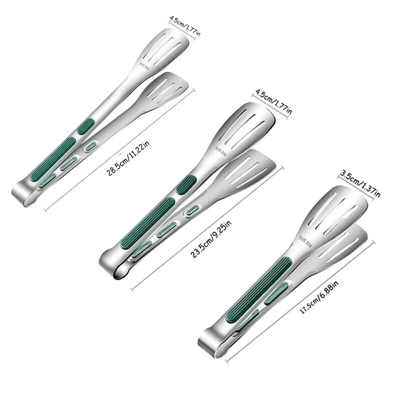 HandyTongs – Rutschfeste Edelstahlzange für Fleisch, Salat & Brot