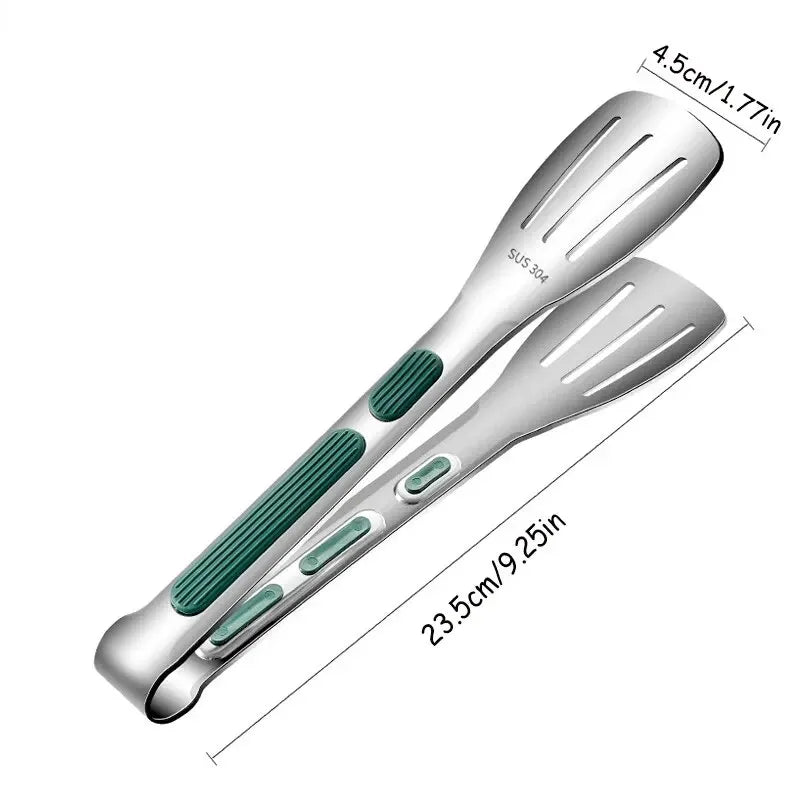 HandyTongs – Rutschfeste Edelstahlzange für Fleisch, Salat & Brot