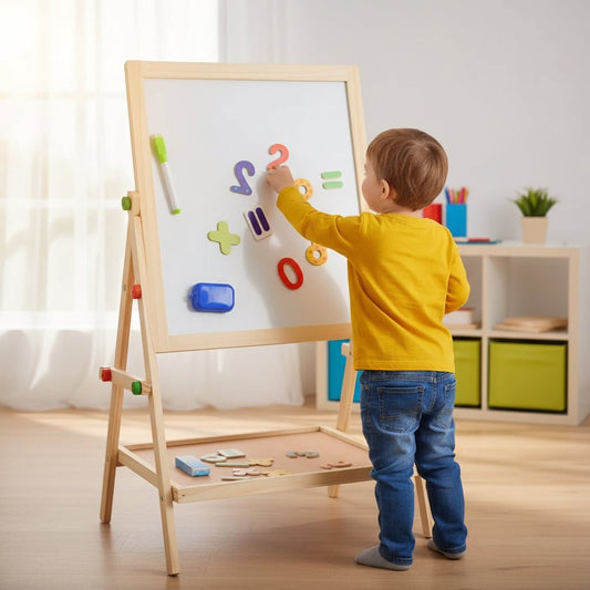 BOARDPRO – Verstellbares Whiteboard & Kreidetafel für kreatives Lernen