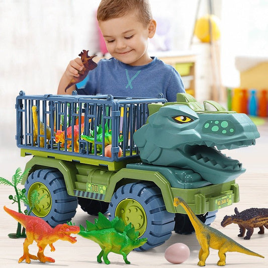 Ensemble DinoTrek Explorers – Jouet d'aventure dinosaure et véhicule pour enfants – Découvrir la préhistoire & jouer avec imagination