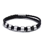 STRAVERO – Herren geflochtenes Armband mit personalisierten Namensperlen
