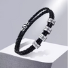 STRAVERO – Herren geflochtenes Armband mit personalisierten Namensperlen