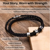 STRAVERO – Herren geflochtenes Armband mit personalisierten Namensperlen