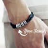 STRAVERO – Herren geflochtenes Armband mit personalisierten Namensperlen