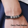 STRAVERO – Herren geflochtenes Armband mit personalisierten Namensperlen