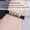 STRAVERO – Herren geflochtenes Armband mit personalisierten Namensperlen