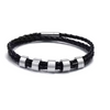 STRAVERO – Herren geflochtenes Armband mit personalisierten Namensperlen
