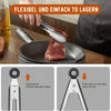 Hochwertige Edelstahl Grillzange mit Ergonomischem Silikongriff - 22,86 cm & 30,48 cm 7