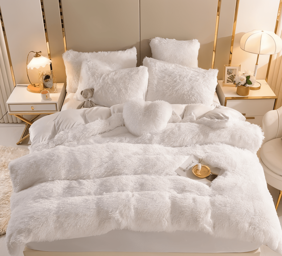 FLUFFUREST – Plüsch Fleece Bettwäsche Satz – Wohnish