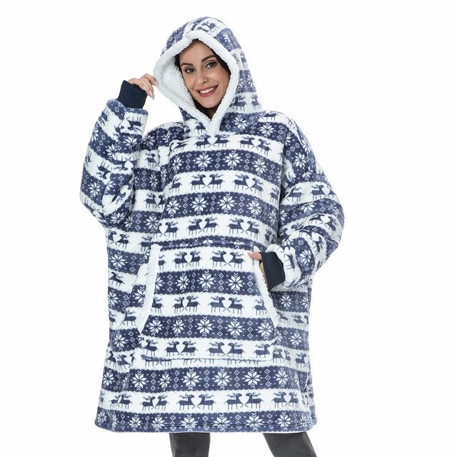SNUGWEAR – Manta con capucha de forro polar para calor y comodidad