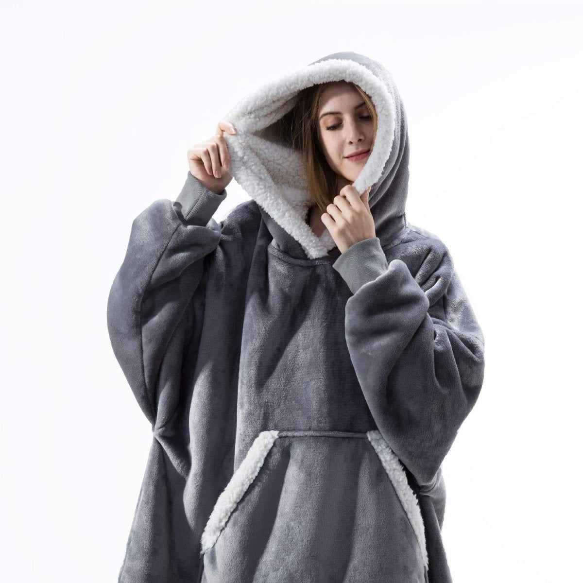 SNUGWEAR – Manta con capucha de forro polar para calor y comodidad