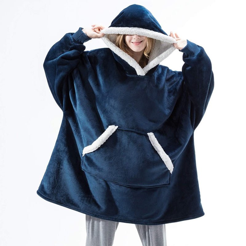 SNUGWEAR – Manta con capucha de forro polar para calor y comodidad