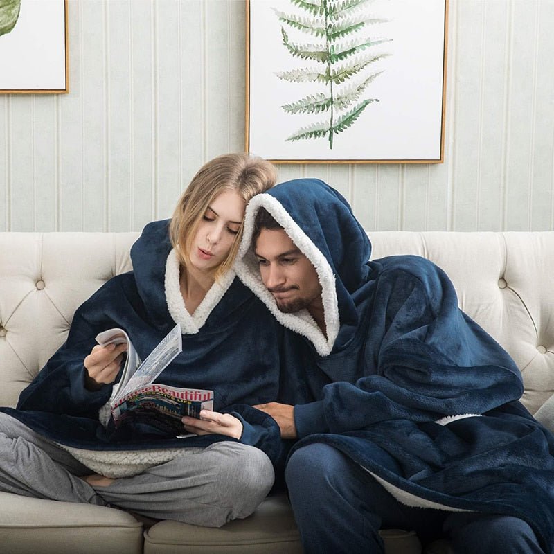 SNUGWEAR – Manta con capucha de forro polar para calor y comodidad