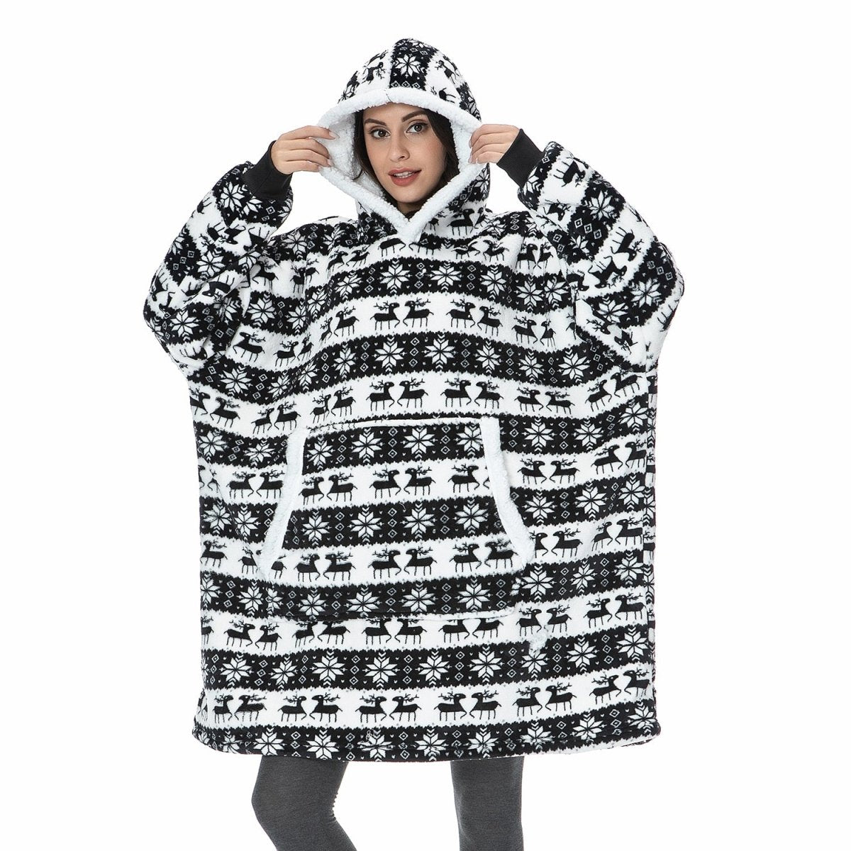 SNUGWEAR – Manta con capucha de forro polar para calor y comodidad