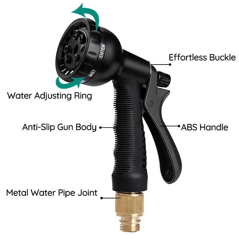 AquaFlex Pro tuyau d'arrosage | Tuyau extensible et anti-plis | Tuyau d'eau robuste pour jardin, plantes et nettoyage