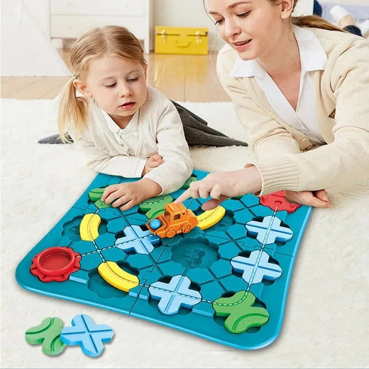 RailwayTrack – Ensemble créatif de chemin de fer en bois pour enfants avec rails magnétiques et accessoires