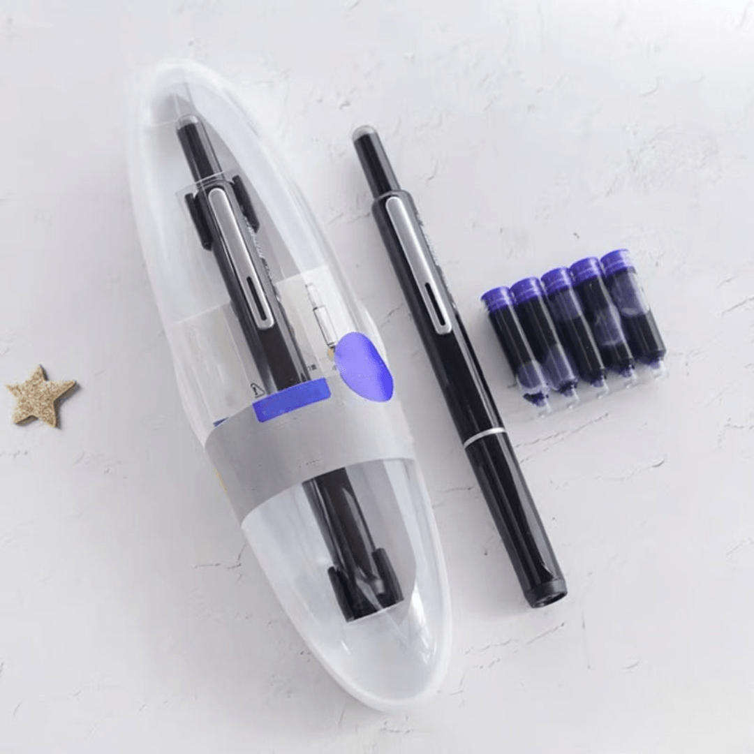 Scriptura Luxe Bolígrafo Fuente Retráctil | Elegante pluma estilográfica con flujo de tinta uniforme y diseño atemporal