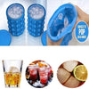 Fabricador de cubitos de hielo – Contenedor 2 en 1 para cubitos de hielo y enfriador de bebidas para pequeños congeladores