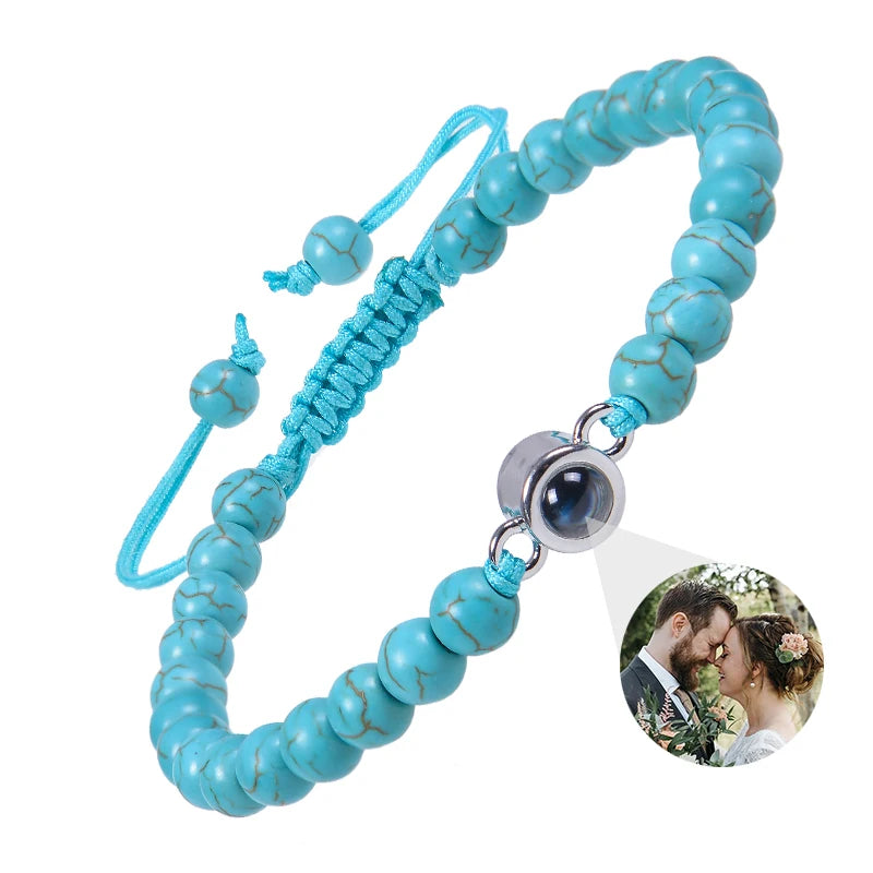 AMORIAL – Projektionsarmband mit Infinity-Herz und personalisiertem Foto