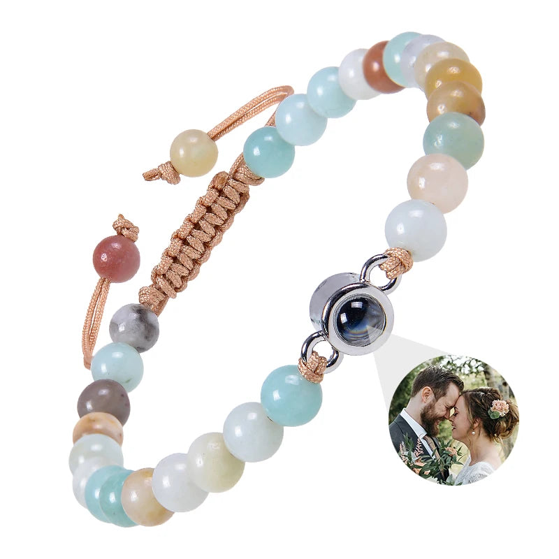 AMORIAL – Projektionsarmband mit Infinity-Herz und personalisiertem Foto
