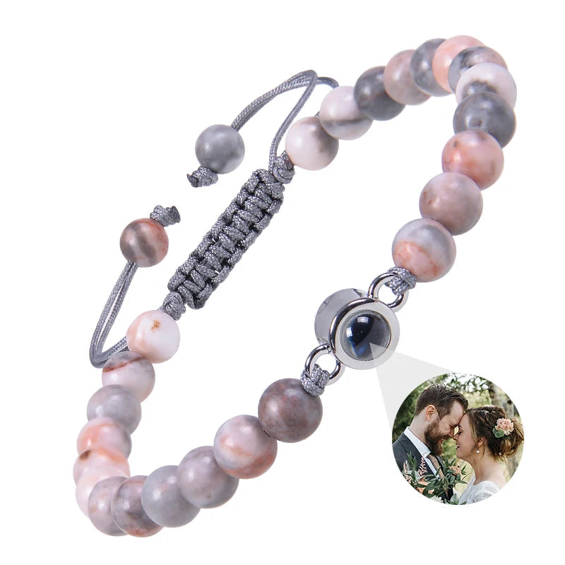 AMORIAL – Projektionsarmband mit Infinity-Herz und personalisiertem Foto
