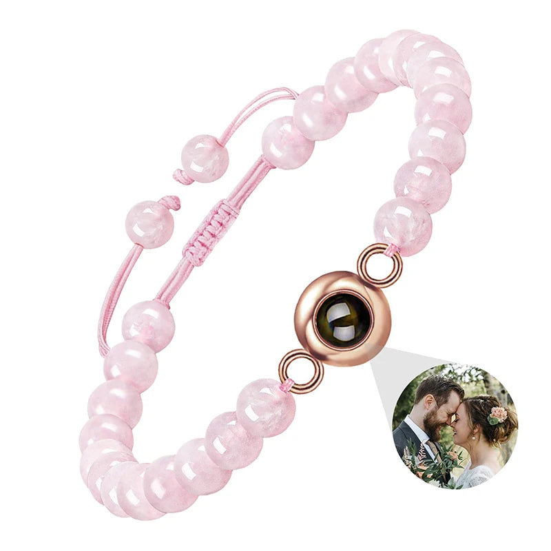 AMORIAL – Projektionsarmband mit Infinity-Herz und personalisiertem Foto