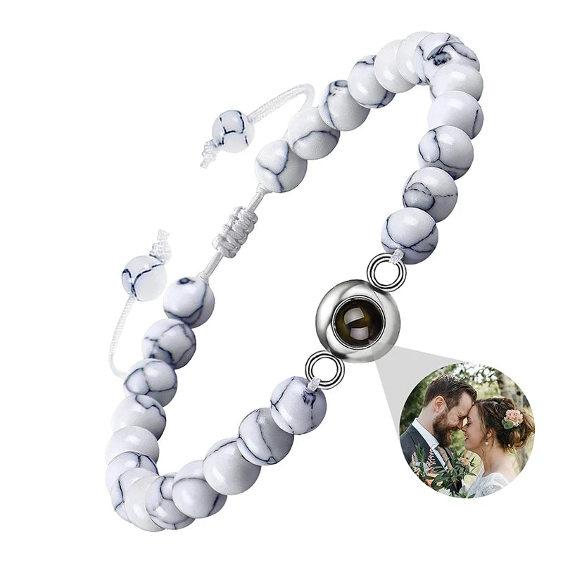AMORIAL – Projektionsarmband mit Infinity-Herz und personalisiertem Foto