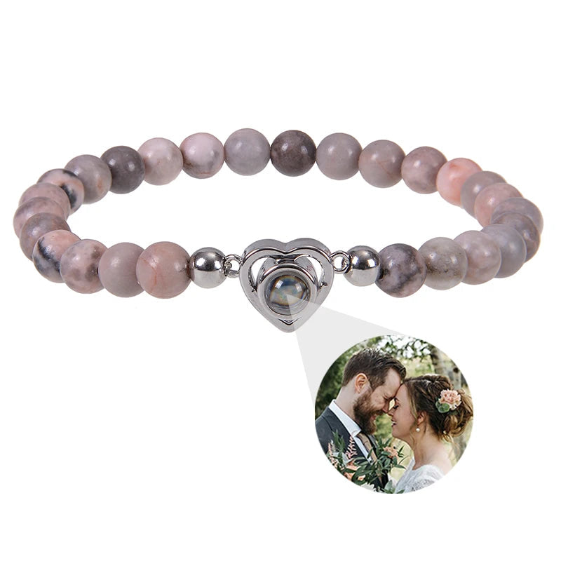 AMORIAL – Projektionsarmband mit Infinity-Herz und personalisiertem Foto