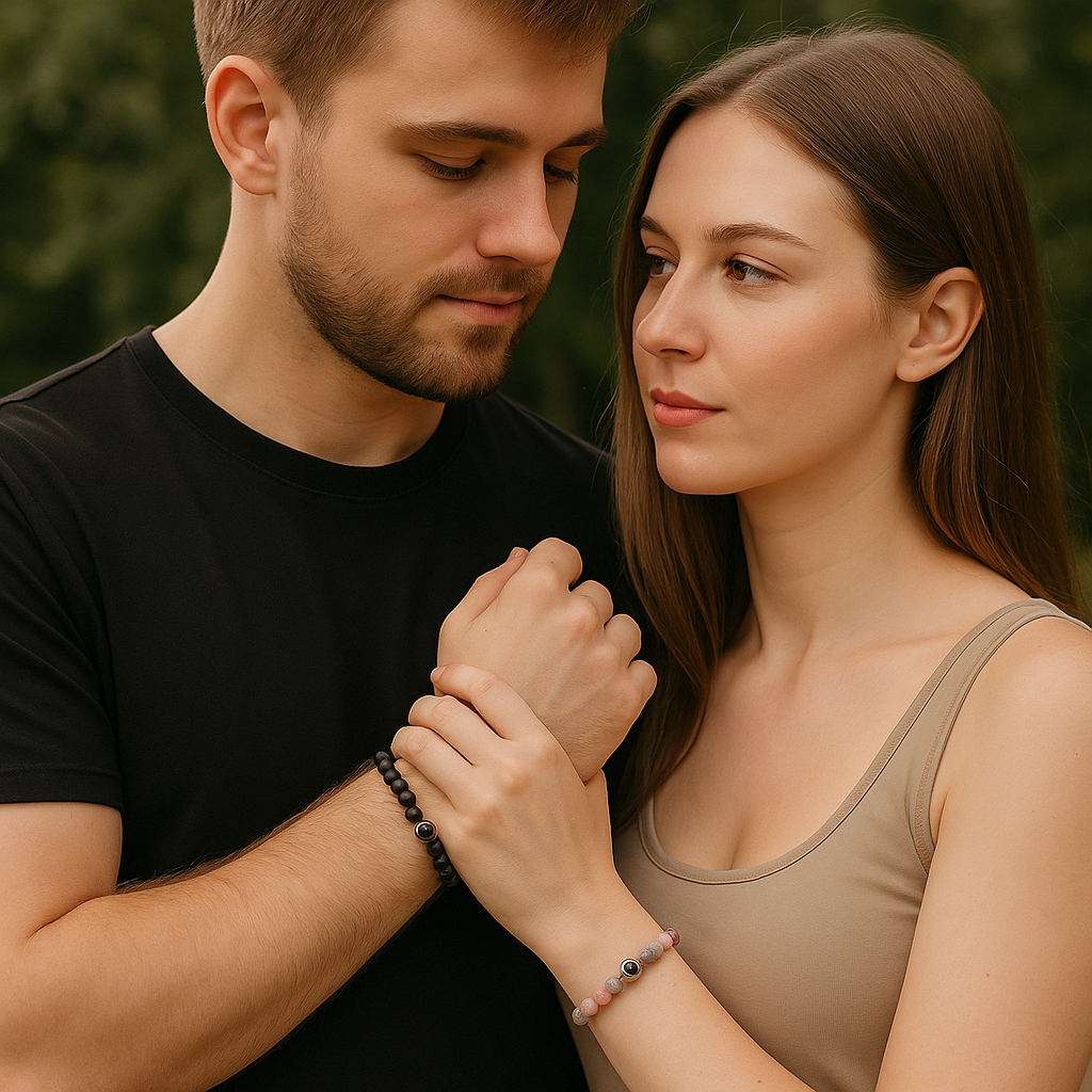 AMORIAL – Projektionsarmband mit Infinity-Herz und personalisiertem Foto