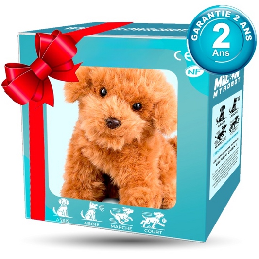 ROBOBARK – Perro robot de peluche interactivo con sonido y movimiento para niños