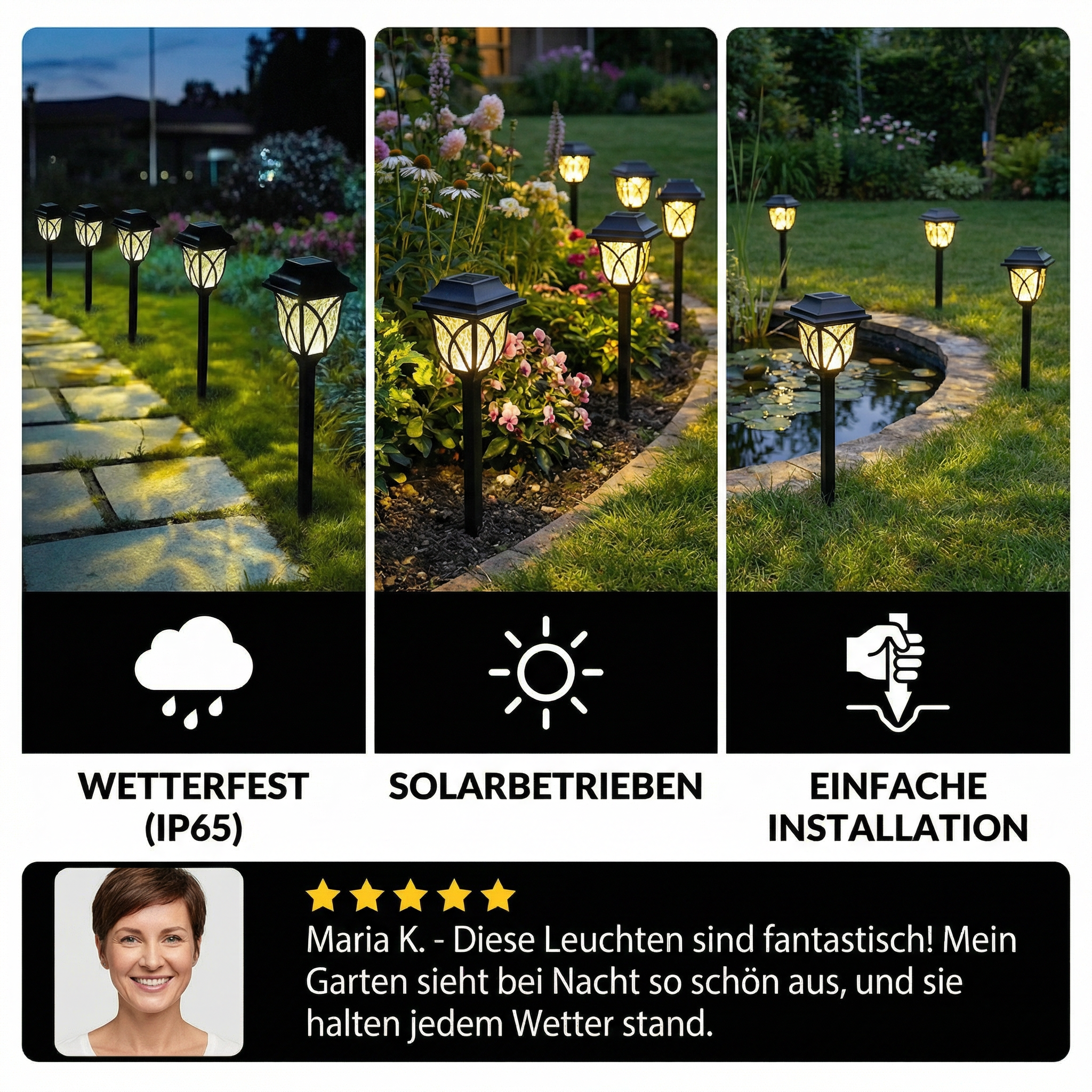 Solar LED Wegleuchten – Wetterfeste Gartenbeleuchtung für Außenbereiche