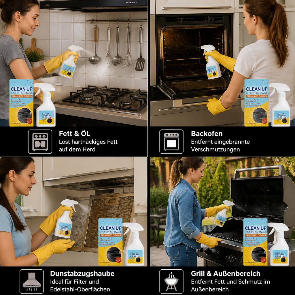Küchenentfetter-Spray – Antibakterieller Fettlöser mit Frischem Duft