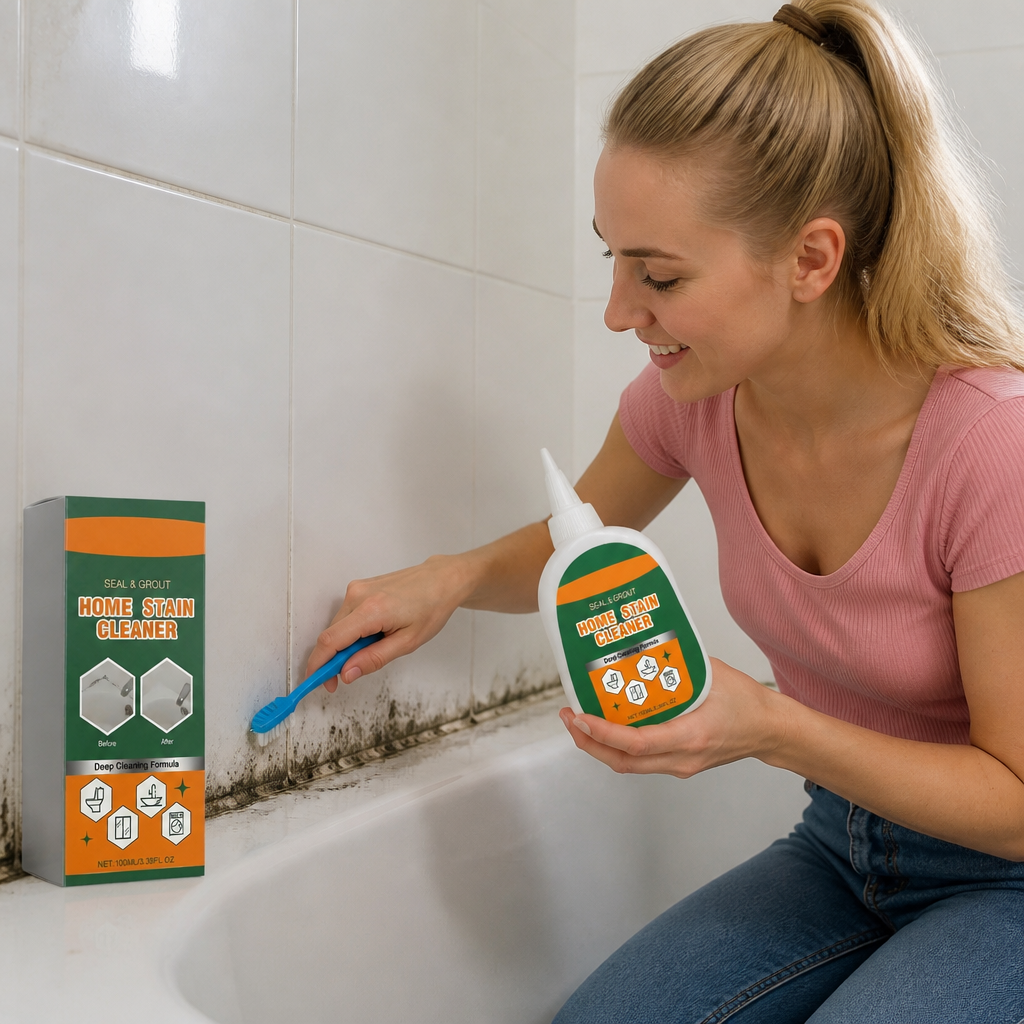Schimmelentferner-Gel mit Scheuerbürste – Kraftvoller Reiniger gegen Schimmel & Flecken