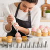 12-teiliges Spritztüllen-Set – Präzise Dekoration für Torten, Cupcakes & Macarons