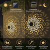LED Solarleuchte im Mandala Design – Außenwandleuchte für Garten, Zaun & Terrasse