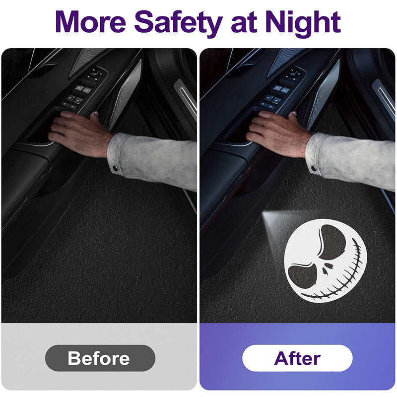 DoorGlow Projecteur – Lumière de porte de voiture LED sans fil pour projection de marque