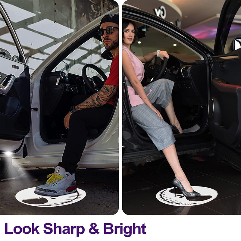 DoorGlow Projecteur – Lumière de porte de voiture LED sans fil pour projection de marque