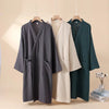 ZenWeave Baumwoll Kimono | 100 % Atmungsaktiver Bademantel | Unisex Lounge Robe | Leicht & Elegant für Home Spa & Entspannung