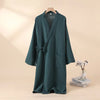 ZenWeave Baumwoll Kimono | 100 % Atmungsaktiver Bademantel | Unisex Lounge Robe | Leicht & Elegant für Home Spa & Entspannung