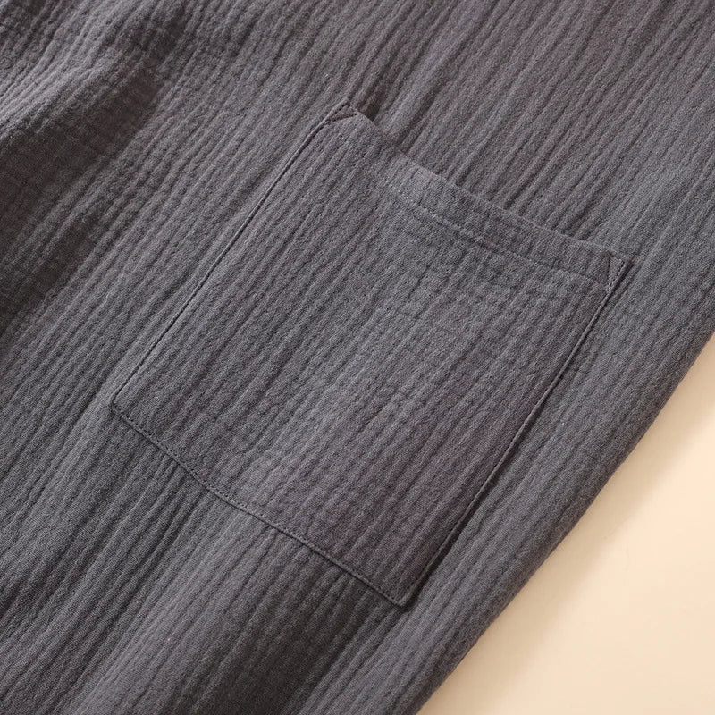 ZenWeave Baumwoll Kimono | 100 % Atmungsaktiver Bademantel | Unisex Lounge Robe | Leicht & Elegant für Home Spa & Entspannung