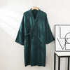 ZenWeave Baumwoll Kimono | 100 % Atmungsaktiver Bademantel | Unisex Lounge Robe | Leicht & Elegant für Home Spa & Entspannung