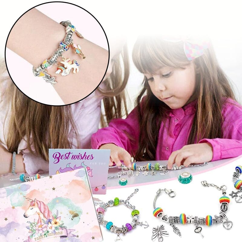 SPARKLETTA – Set de pulseras para niñas con colgantes brillantes