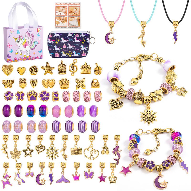 SPARKLETTA – Set de pulseras para niñas con colgantes brillantes