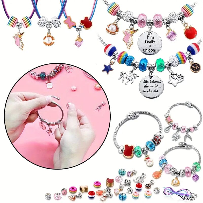 SPARKLETTA – Set de pulseras para niñas con colgantes brillantes