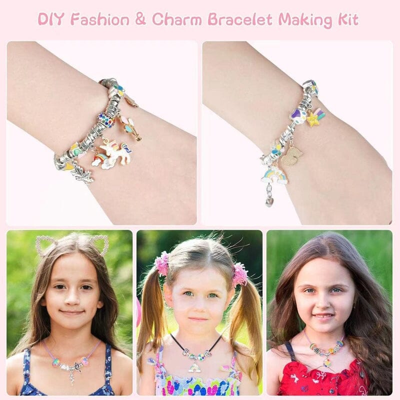SPARKLETTA – Set de pulseras para niñas con colgantes brillantes