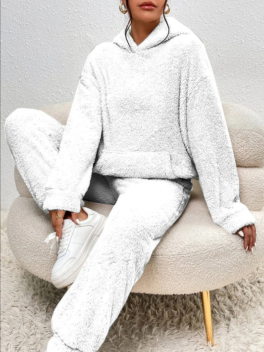CONJUNTO LANA TEDDY – Conjunto para mujer – Comodidad acogedora para los días fríos de invierno