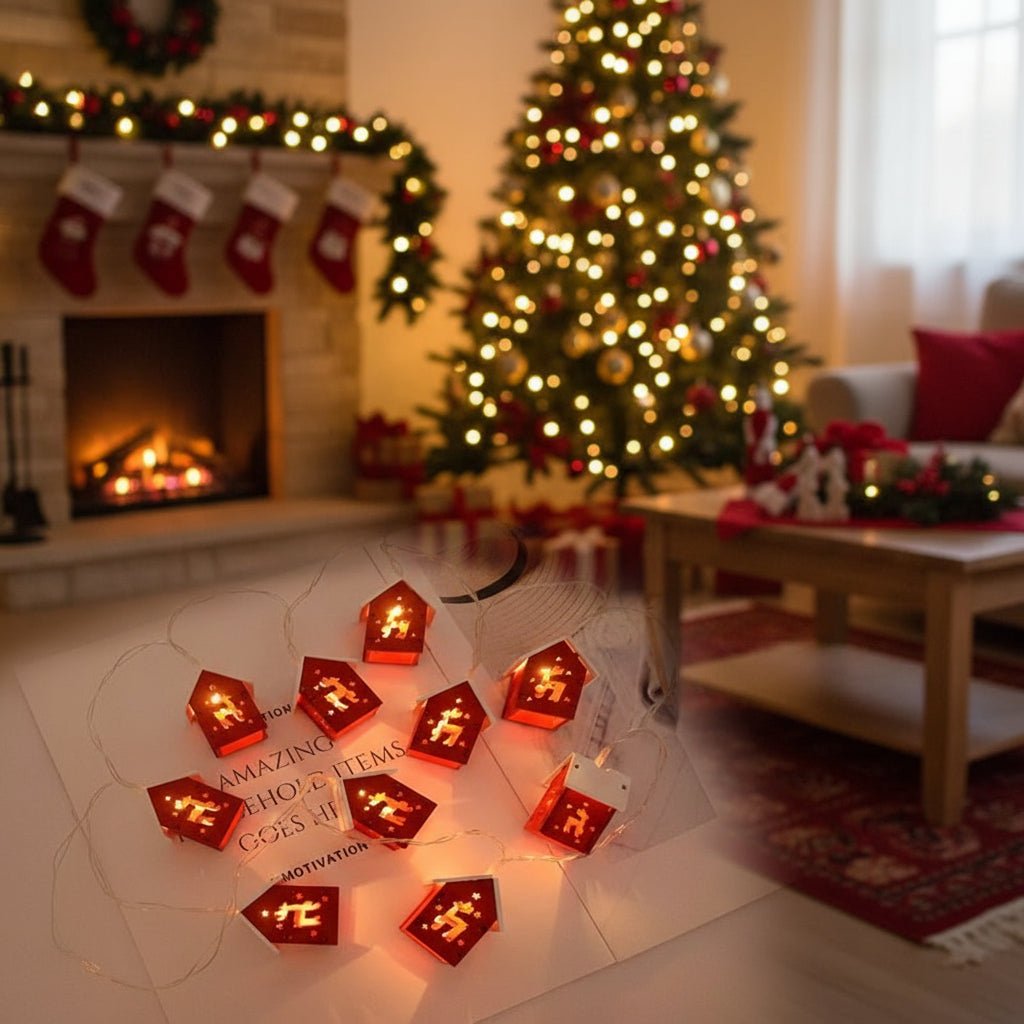 LED Lichtleiste aus Holz mit Warmweißen LEDs – Stilvolle Dekoration für Festliche Anlässe 3