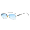 LEOVUE – Gafas de sol sin montura con cabeza de leopardo y protección UV400